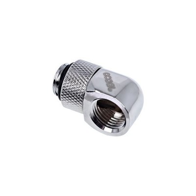Alphacool Eiszapfen L-Stecker drehbar G1/4 Stecker auf G1/4 Buchse - Chrom