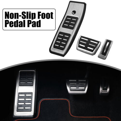 3pcs Foot Pedal Brake Gas Pedal Footrest Pedal Non Slip for Audi A4 B9 Sedan - Foto 2 di 6
