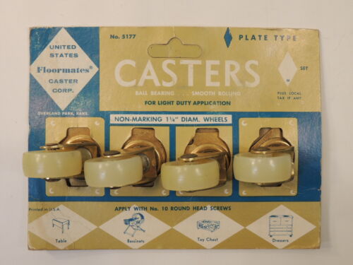Ruote vintage MCM nuove NOS Stati Uniti Floormates Made USA tipo piastra 5177 ruote - Foto 3 di 12