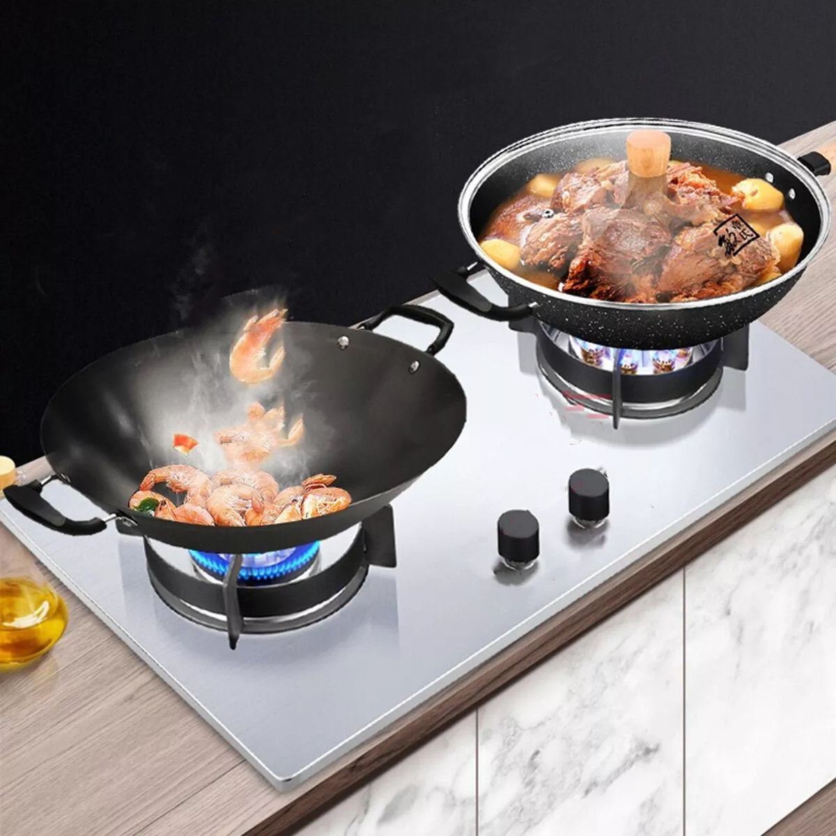 low price 4 ring stainless steel portable table top 4 burners kitchen gas  range hob cooktop stove 4 burner gas cooker