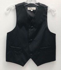 St Patrick Boys Vest Black Black Back Polyester For Formal Wedding Sizes 2 - 6