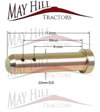 Levelling Box Pin 22mm &Oslash; for Massey Ferguson 65 165 290 290 390 575 590 Tractor