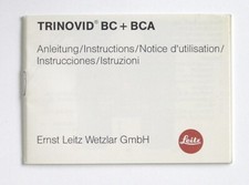 Leitz Trinovid Generic Instruction Manual for BC  BCA Binoculars