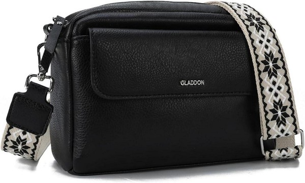 Schwarze Damen UmhäNgetasche Crossbody Bag Pu Leder Schultertasche-image