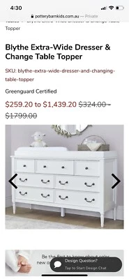 extra wide changing table