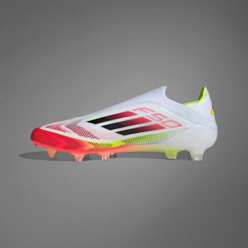 TACCHETTI CALCIO ADIDAS F50 ELITE SENZA LACCI FG COLORE BIANCO/NERO IE1214 TAGLIE UOMO - Foto 3 di 17