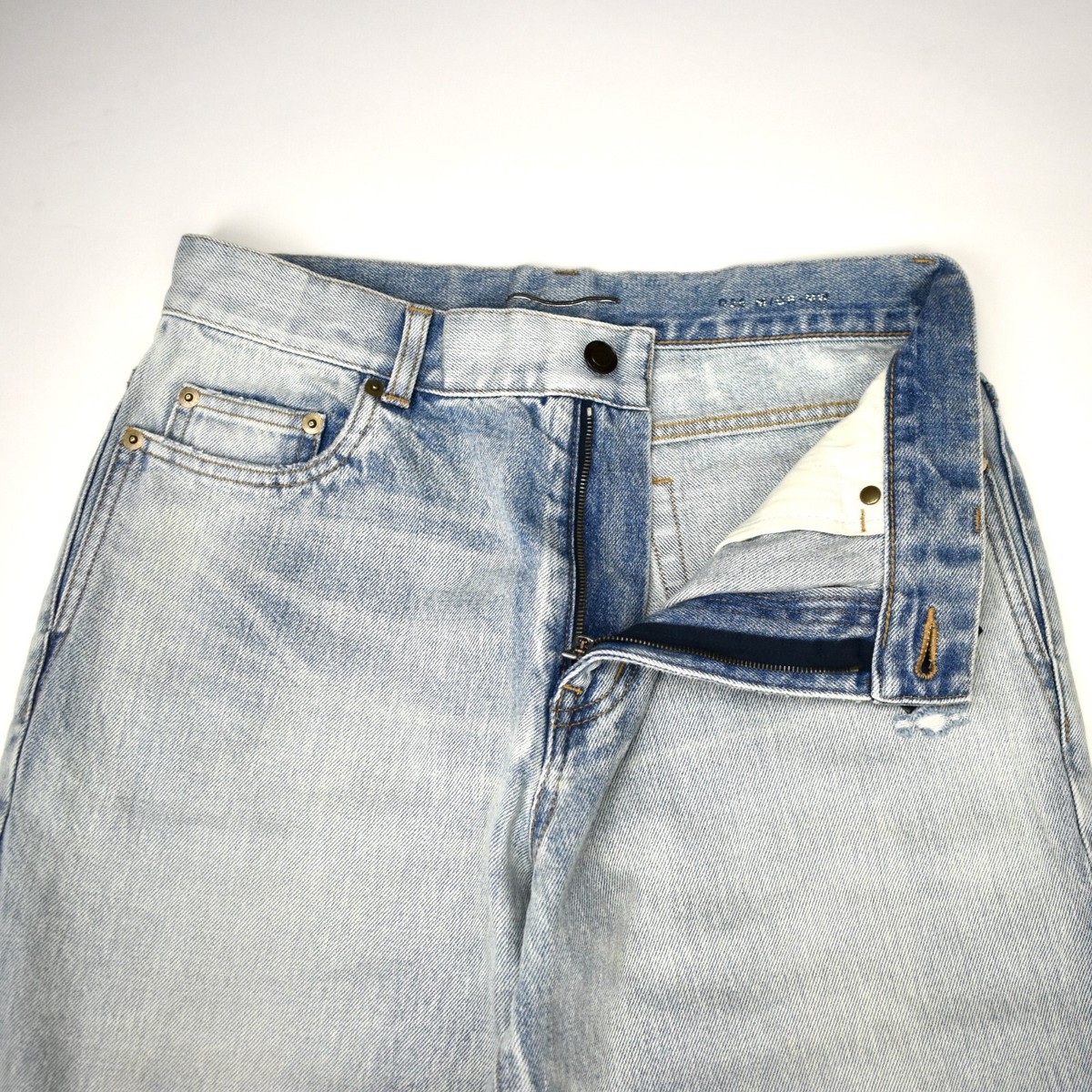 NWT $795 Saint Laurent Made in Japan Distressed Denim Carrot