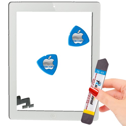 PACK Vitre Tactile iPad 2 A1396 Blanc Adhésif Écran Verre PREMIUM Assemblé Outil - Photo 1/9