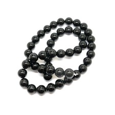 Black Onyx Gemstone Beads - Natural Round Crystals - 8mm Diameter - 1 Strand