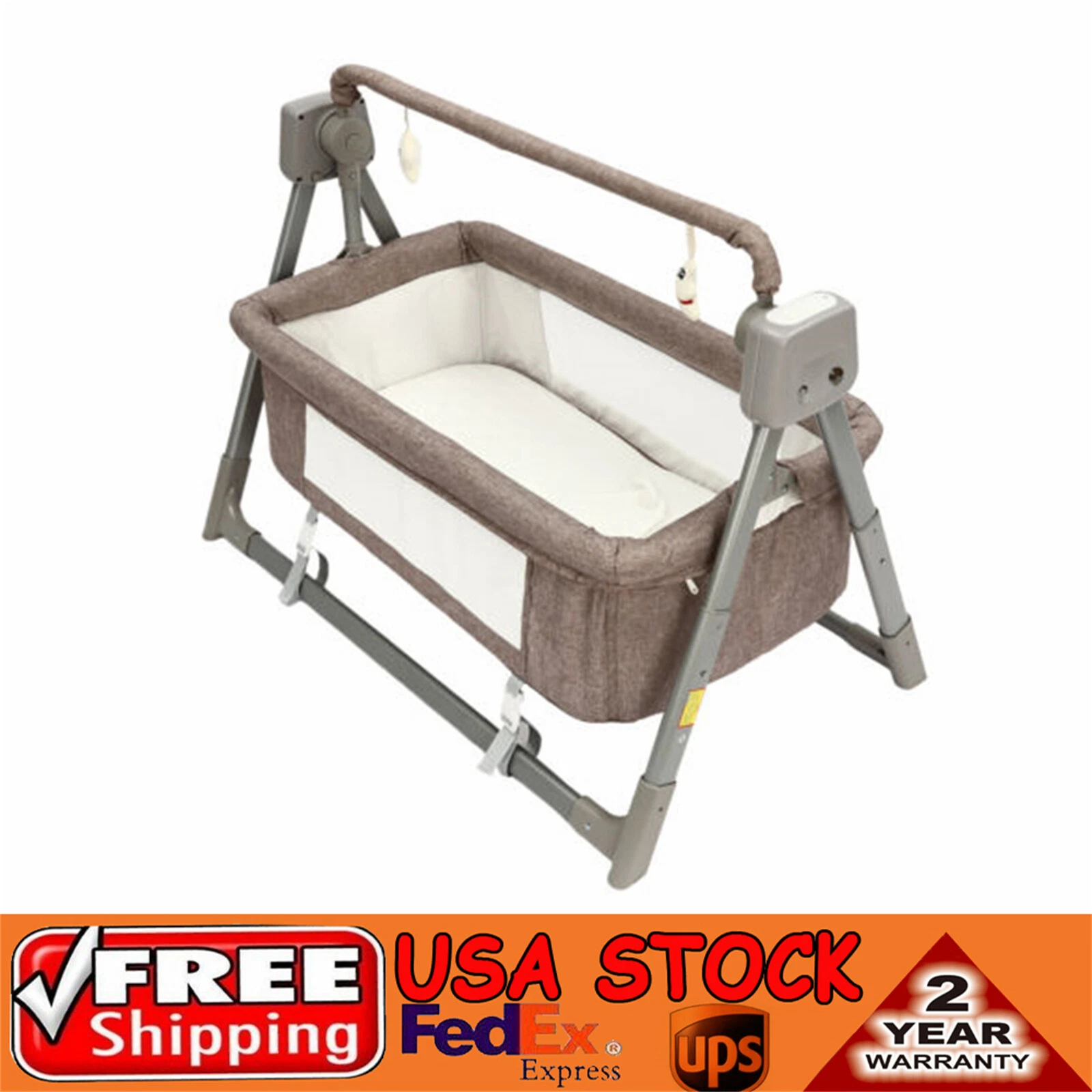Portable Electric Baby Swing Cradle Bassinet Rocking Crib Infant Bed Cradle New
Opens in a new windo