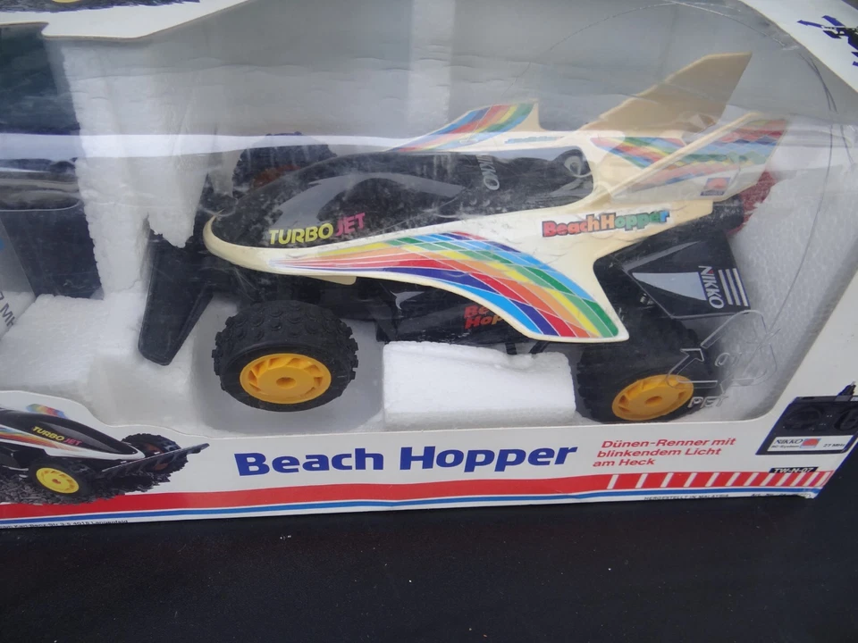 Vintage Beach Hopper Buggy Ferngesteuert RC Radio Control Nikko Tronico 1986 OVP - Bild 2 von 4