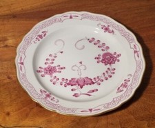 Meissen Porcelain Plate, Decor Indian Purple 2nd Wahl, Asian Flower Painting