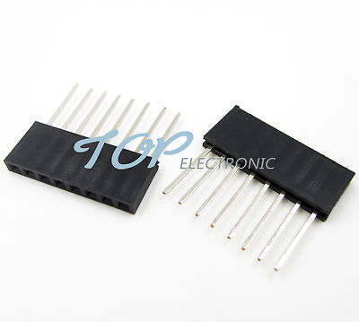10pcs 8 Pin 2.54 mm Stackable Long Legs Femal Header For Arduino Shield ...