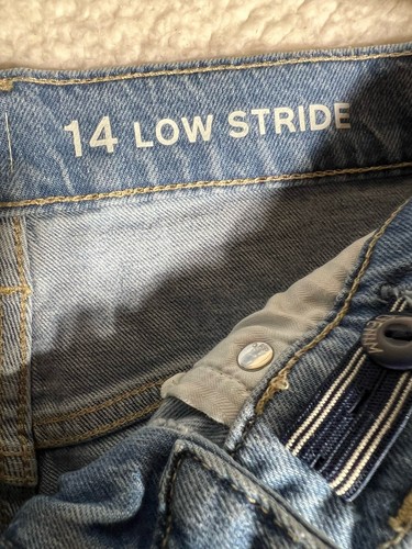 NEW NWT Gap Kids Jeans Smiley World Girls 14 Low Stride Happy Face MedWash Denim - Picture 6 of 10