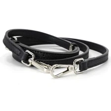 Women Bag Straps Leather Strap Adjustable Silver Button Adjust-94-112cm Black