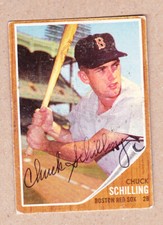 Chuck Schilling (DEC) signed 1962 Topps card #345-Boston Red Sox