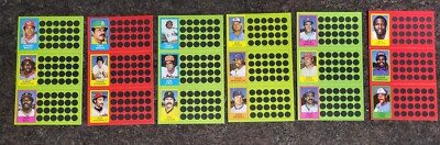 Lot Of 6 1981 TOPPS SCRATCH-OFF CARD Uncut Panels (18 Cards) NM MT Unscratched
