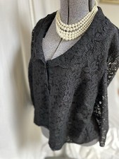NEW Talbots Jacket Size Petite 22WP Romantic Lace Babydoll Blazer Scalloped