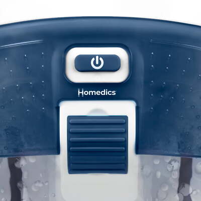 Homedics Bubble Bliss Deluxe Foot-Spa with Heat, Massaging Acupressure Navy Blue