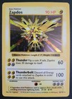 Zapdos Shadowless Holo Pokemon Base Set 16/102 RARE #16