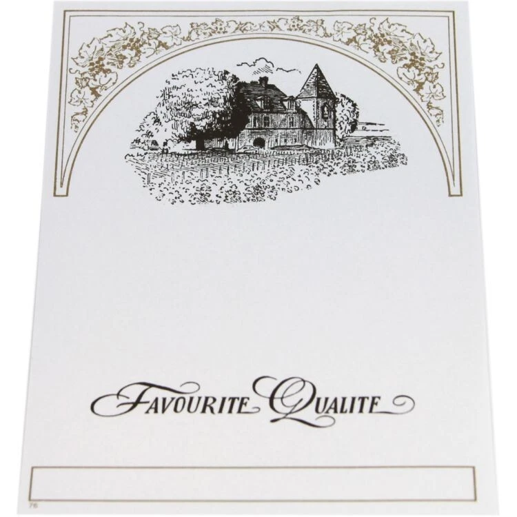 Wine Bottle Labels. pack of 25 gummed for your home made wine (vineyard)