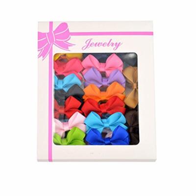 Baby Girls Hair Bows Ribbon Covered Hair Clips Barrettes for Baby Fine Hair 