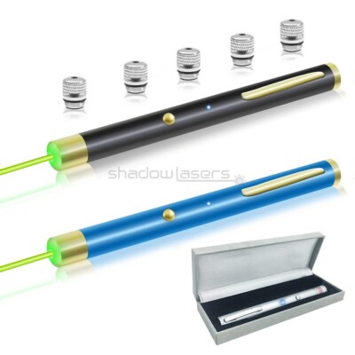 OP3 Fixed Focus 561nm Green Yellow  Pointer Flashlight Pen &5 Stars Cap&Gift Box