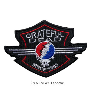Grateful Dead Motorrad Logo Patch gestickt Aufnähen/Bügeln Abzeichen Jeans N-167