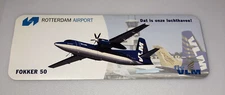 VLM Belgian Airlines Luggage Label Aviation Fokker 50 Airplane Rotterdam Airport