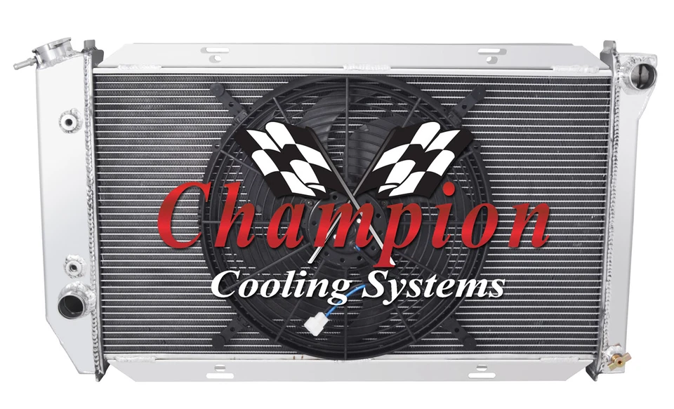 Ventilador de radiador RS Champion 2 filas 28", 16" para Lincoln Mark IV V8 1973-1976 Eng Foto 3 de 4