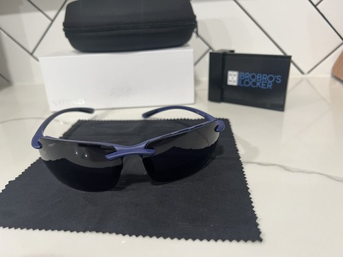 Vitenzi Sport Sunglasses - Pisa Blue Frames and Black Lens