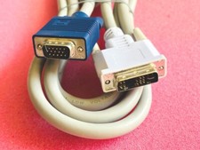 NEC 6FT DVI-A 12 5 to VGA HD15 Cable Male/Male 28 AWG TV PC - Gray color