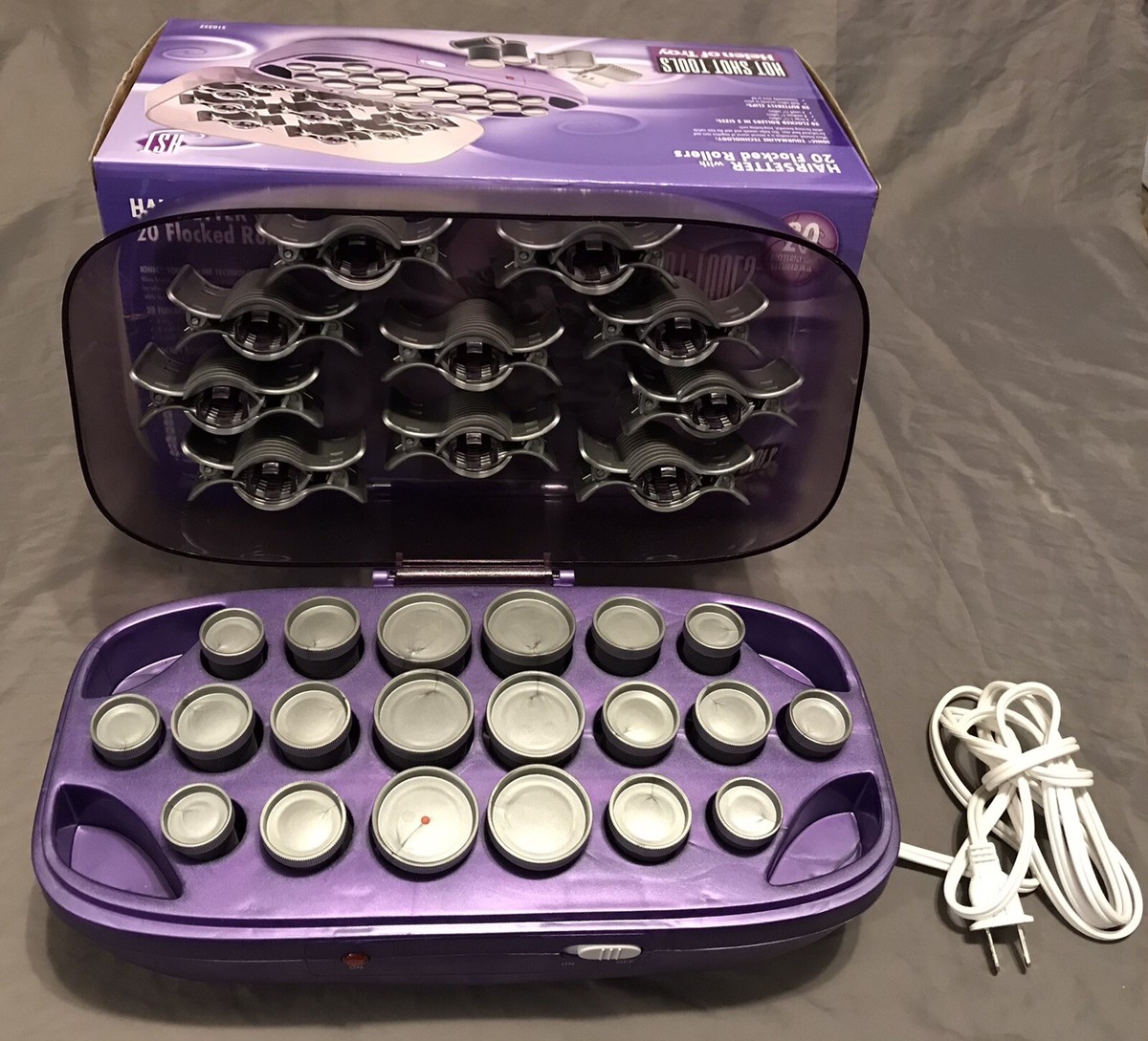 Hot Shot Tools Helen of Troy Hairsetter 20 Flocked Hot Rollers w/Clips  S510352