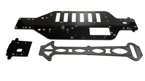111001T CARBON FIBRE CHASSIS + 111002T CARBON FIBRE TOP PLATE HSP 1/10 OPTIONS - 第 1/1 張圖片