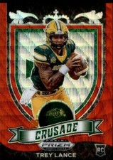 Trey Lance 2021 Panini Prizm Draft Picks Red Wave Crusade RC Card #164