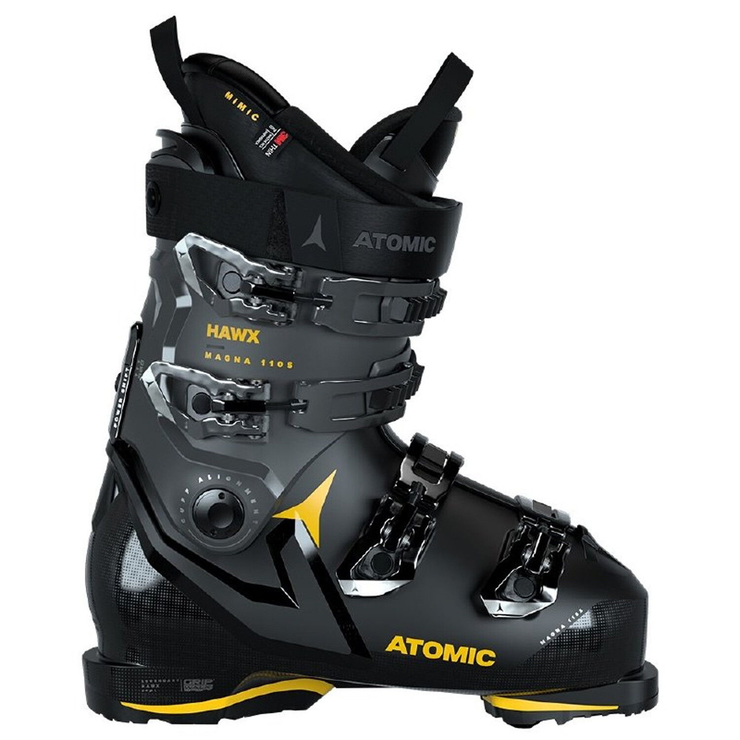 SALOMON 2024 Atomic Hawx Magna 110 S Stivali da sci uomo nero giallo NUOVI 28 0 28 5