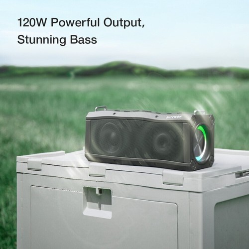 Altoparlanti Bluetooth Sistema di Altoparlanti Wireless Portatile con Luci Led Aux USB - Foto 16 di 19