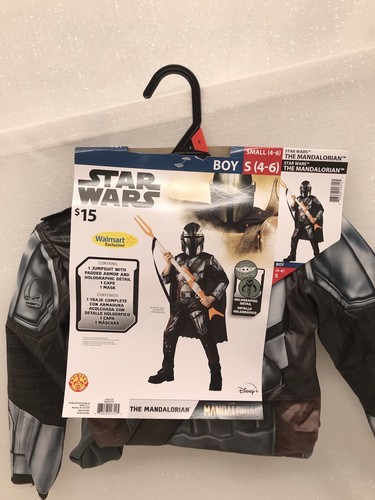 Star Wars The Mandalorian Child Costume Size Small (4-6) BRAND NEW NWT Rubie's - Picture 10 of 10