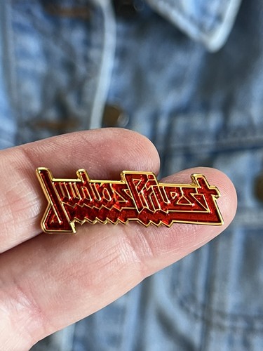 Judas Priester Anstecknadel vergoldet glitzernd rot Emaille - Bild 3 von 6