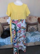 SHEIN Mustard Multicoloured Maxi Dress size L BNWOT 