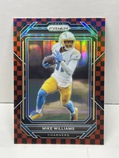 Mike Williams 2022 Panini Prizm Red And Black Checkerboard SSP #152 Chargers