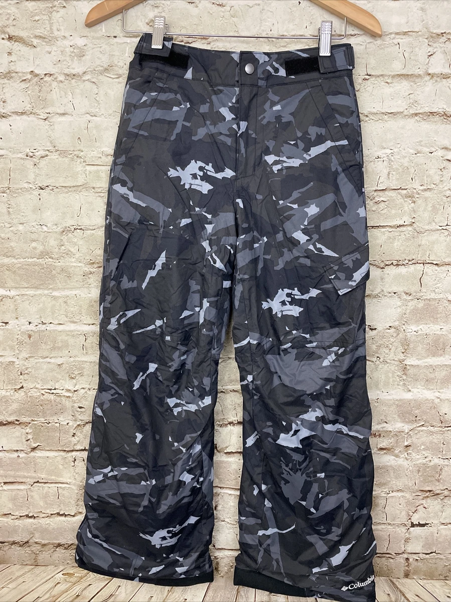 Boys Columbia Black Camouflage Snow Ski Pants Size Youth Medium M