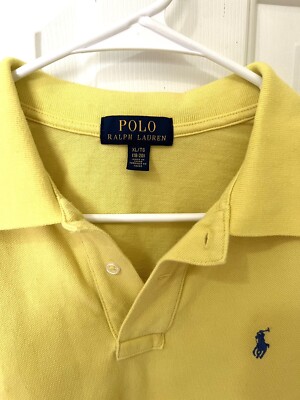 Polo Ralph Lauren Boys Yellow Cotton Pique Short Sleeve Polo Shirt