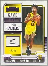 Taylor Hendricks 2023-24 Contenders Game Ticket Purple /25 Rookie #43