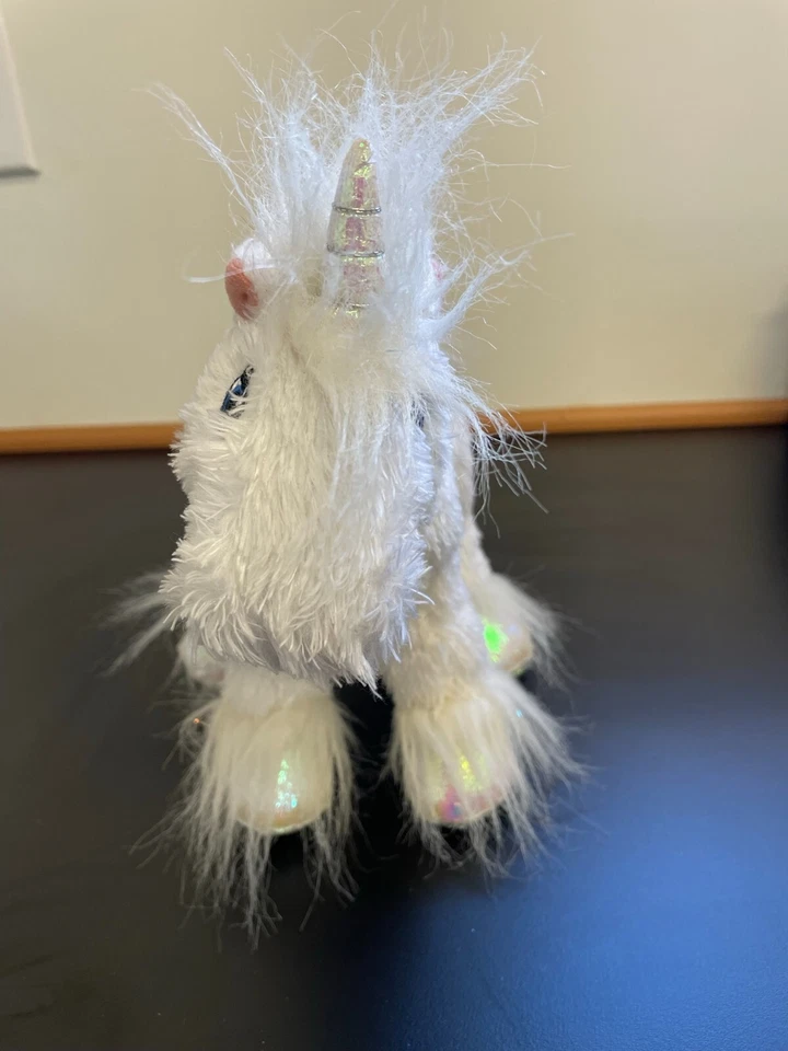 Webkinz White Unicorn Plush Stuffed Animal with Sparkle Hooves - Image 4 of 4