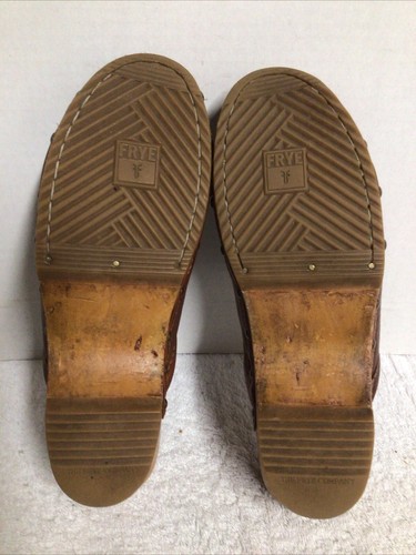 Frye Clara Campus Clogs Brown Leather Wood Mules Women’s 7.5 M 70815 - Picture 10 of 11