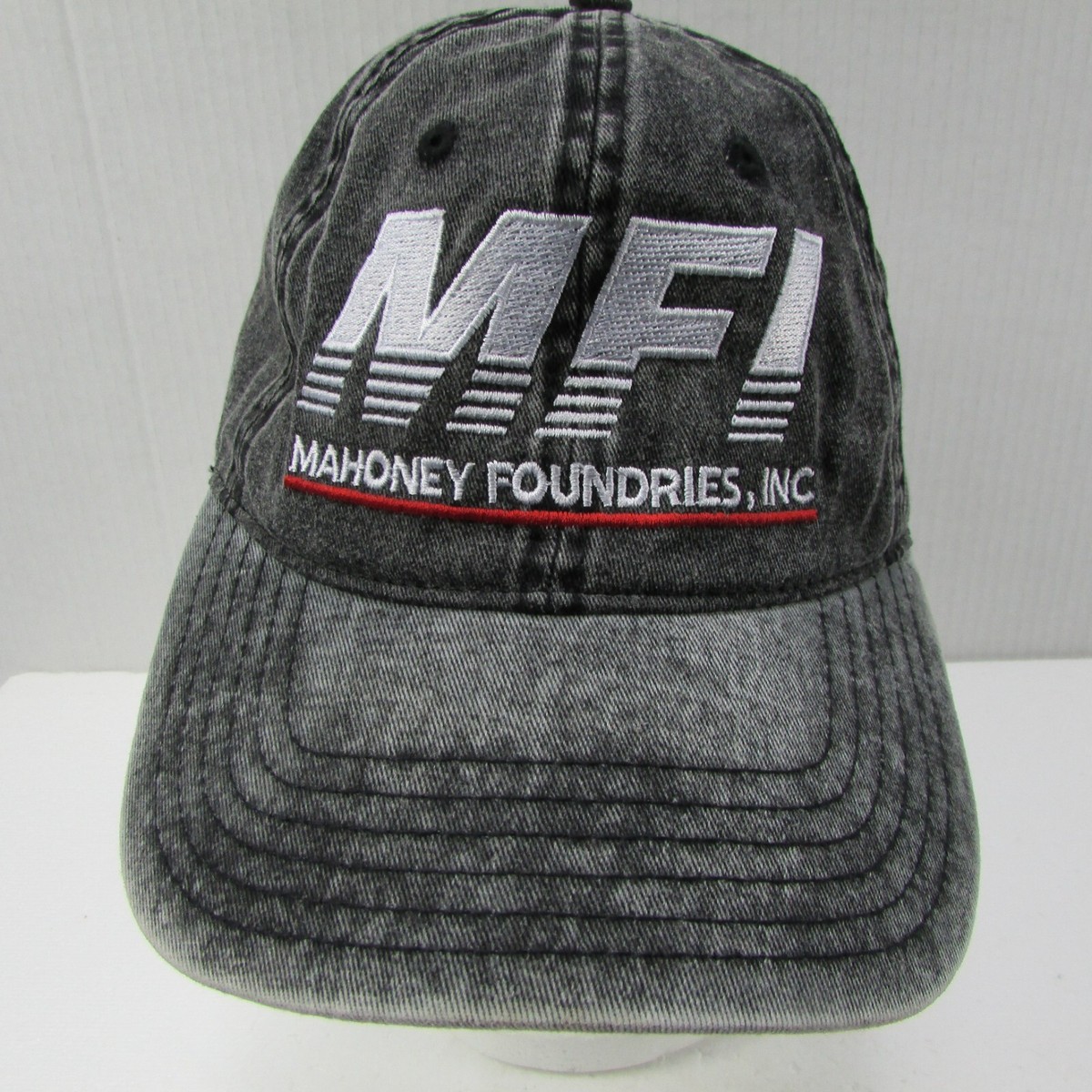 Otto Mahoney Foundries Inc. Logo Baseball Hat Cap Gray Embroidered