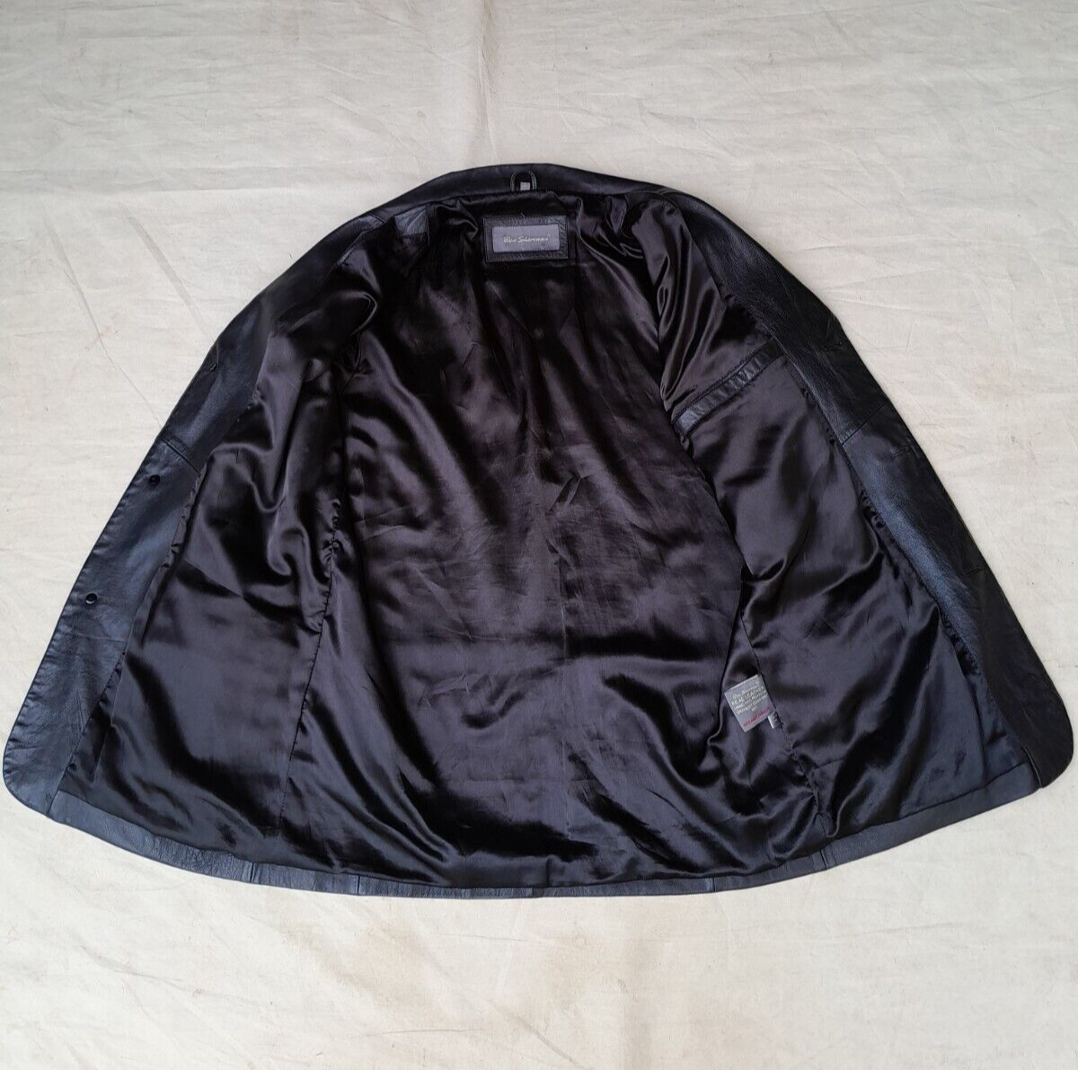 Vintage Ben Sherman Leather Jacket Men's Large Black Mods Vintage Ben Sherman Leather Jacket Men's Large Black Mods