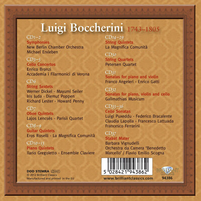 Boccherini Edition by Boccherini / New Berlin Chamber Orch