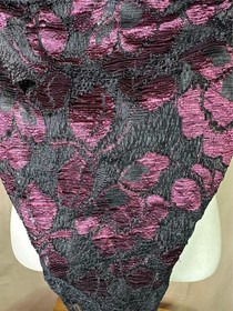 VICTORIA'S SECRET VINTAGE BLACK & PURPLE LACE LINGERIE GOLD LABEL UNDERWIRE MED